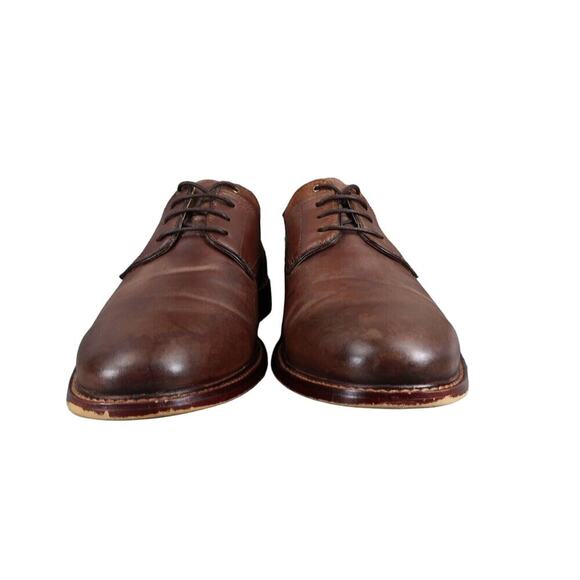 Aston Grey Shoes Men 9 Oxford Derby Leather Brown Plain Toe Dress Formal Classic main image 8